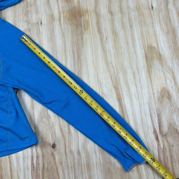 Patagonia Performance SunShade Hoodie Summer Pullover Large Blue - Picture 9 of 12